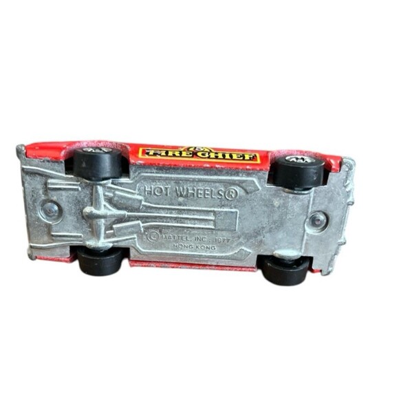 Vintage Hot Wheels Fire Department Chief 1977 Red Blackwall Hong Kong - Picture 5 of 5